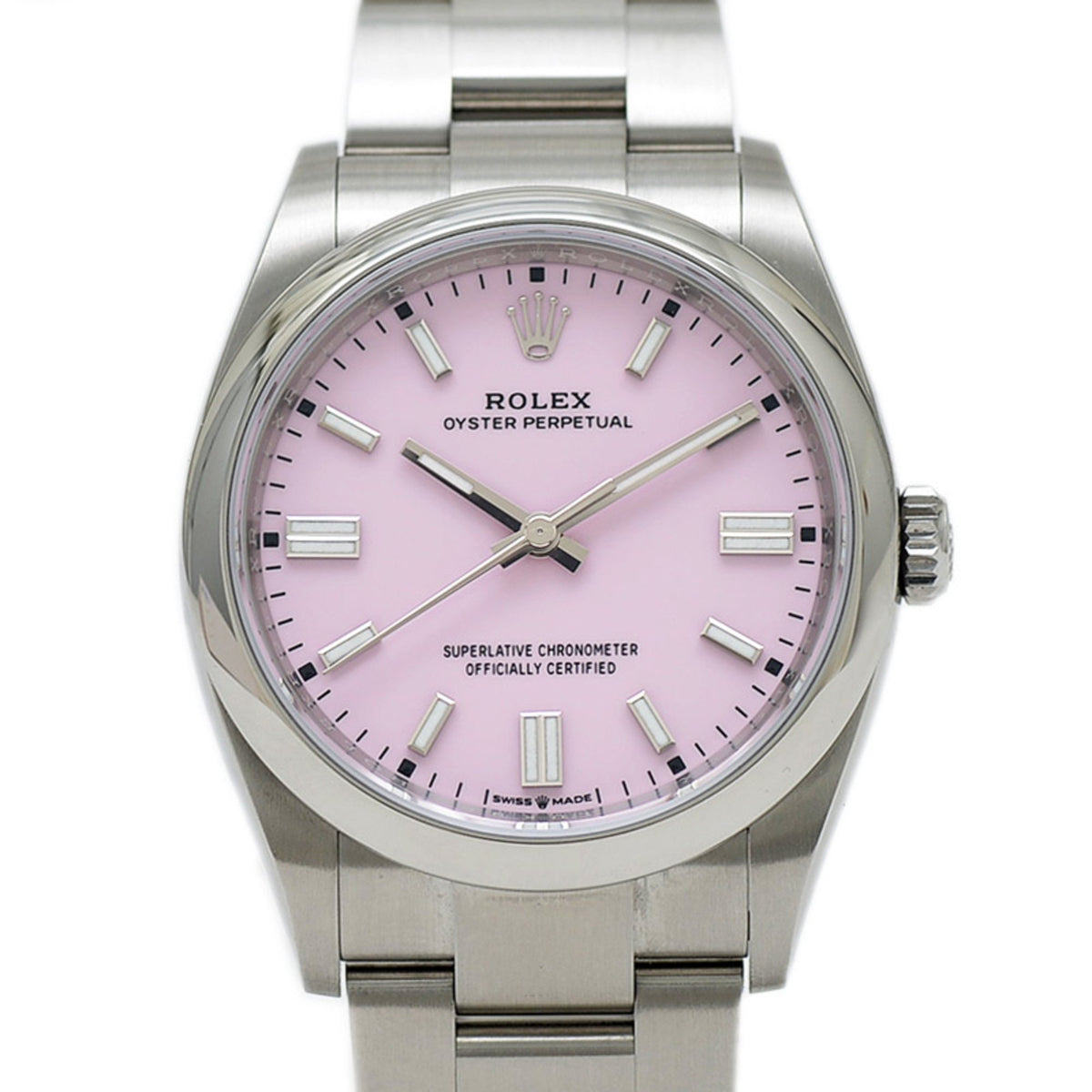 Pre-Owned Rolex Oyster Perpetual 36 126000 Candy Pink Dial Watch