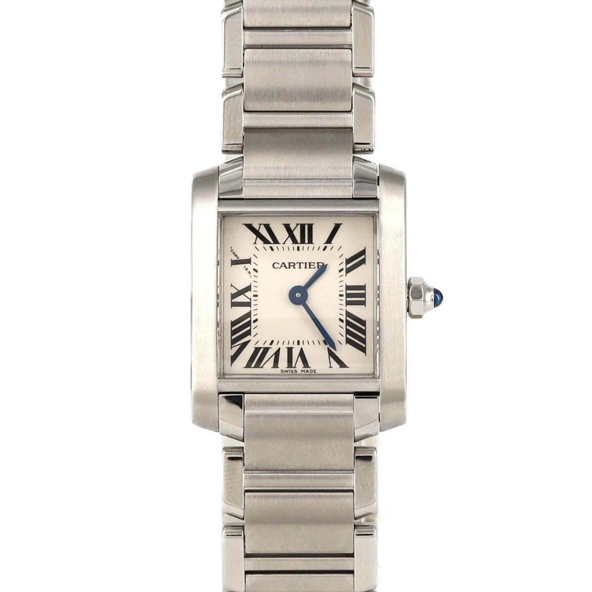 Pre-Owned Cartier Tank Fran?aise SM W51008Q3 Stainless Steel Quartz Watch