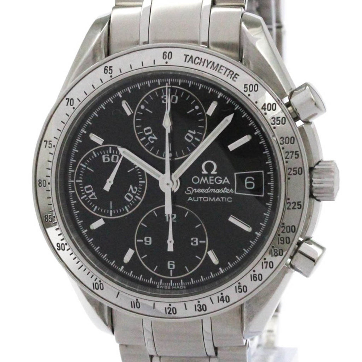 Pre-Owned OMEGA Speedmaster Date Steel Automatic Mens Watch 3513.50 Polished