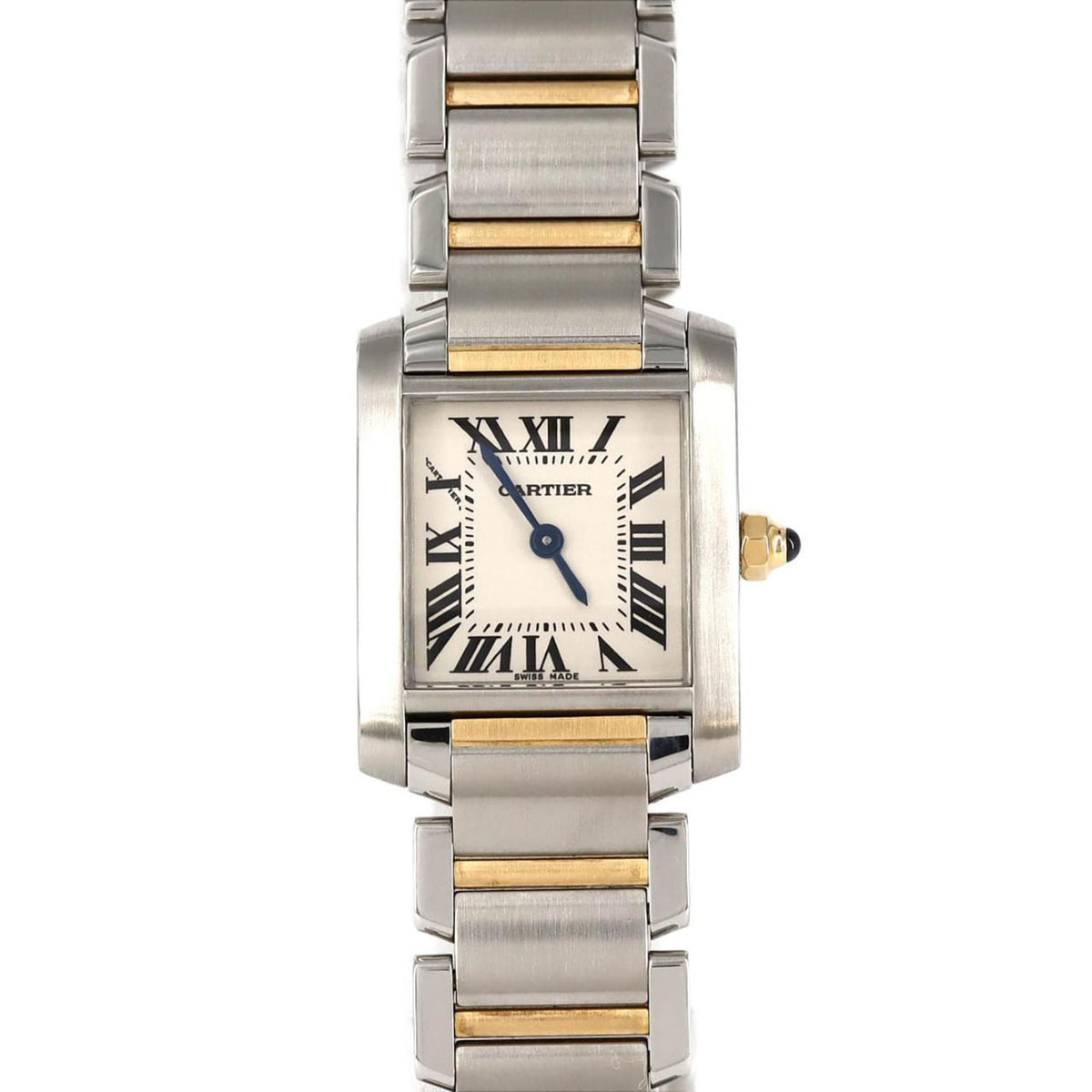 Pre-Owned Cartier Tank Fran?aise SM Two-tone Watch W51007Q4 SSxYG Quartz Movement