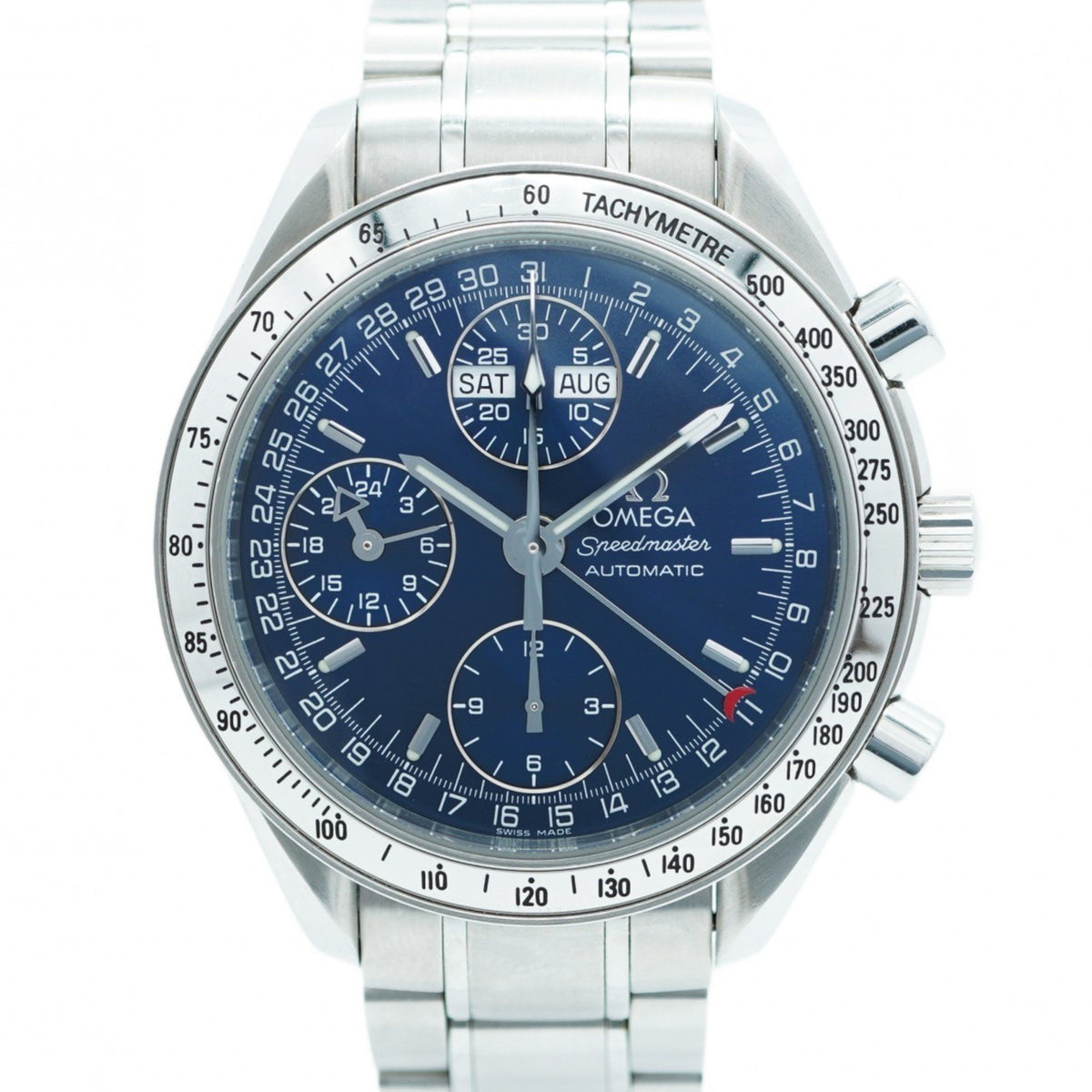 Pre-Owned Omega Speedmaster 3523.8 Blue Dial Men's Watch
