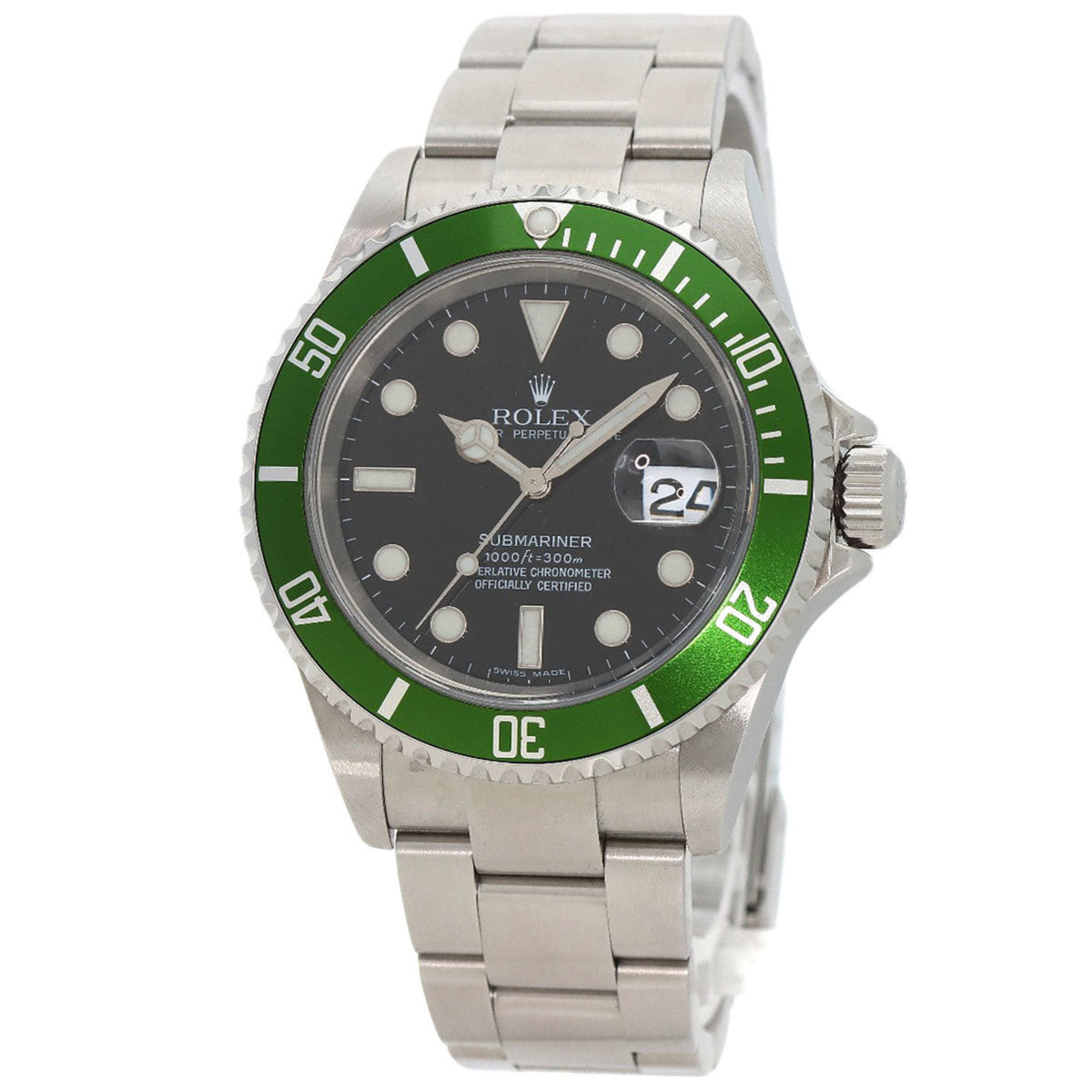 Pre-Owned Rolex 16610LV Submariner Date Watch Stainless Steel SS Men's ROLEX