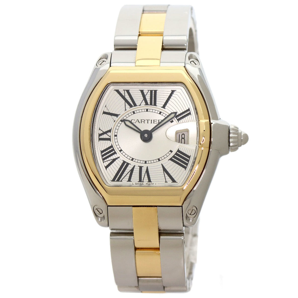 Pre-Owned Cartier W62026Y4 Roadster SM Watch Stainless Steel SSxK18YG Women's CARTIER