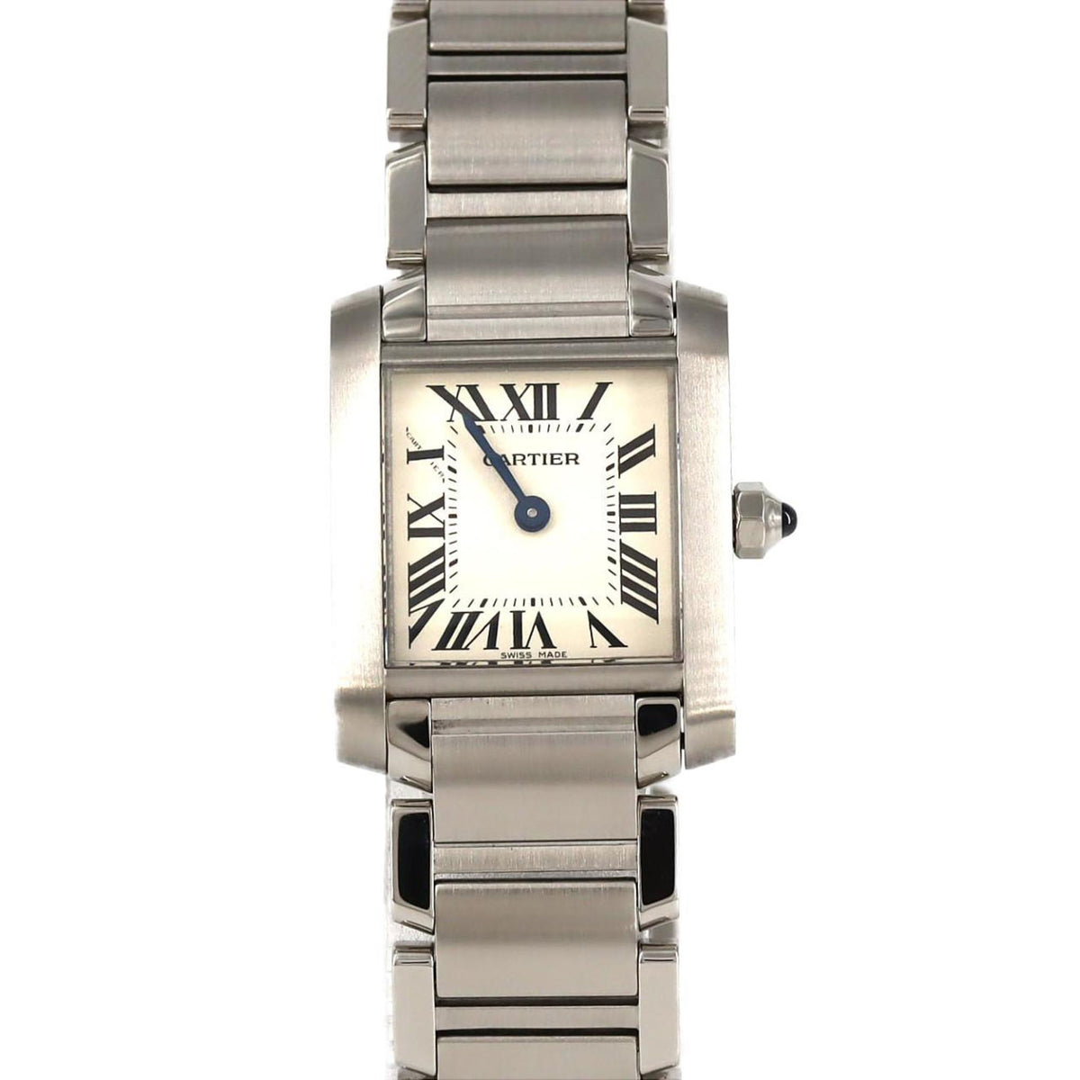 Pre-Owned Cartier Tank Fran?aise SM W51008Q3 Stainless Steel Quartz Watch