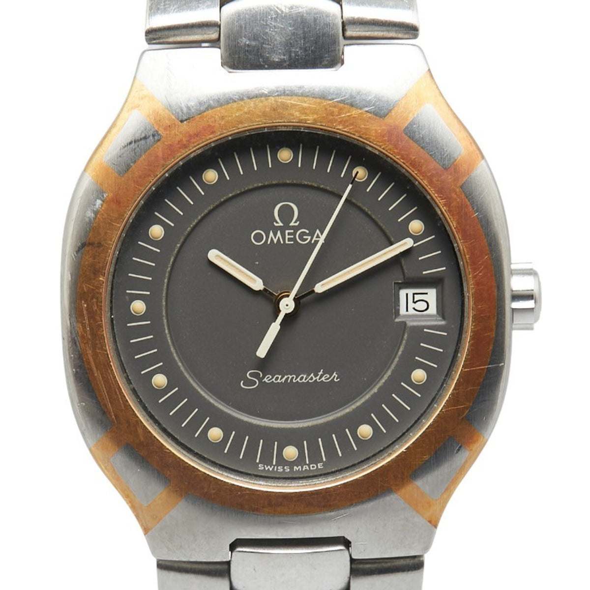 Pre-Owned OMEGA Seamaster Polaris Watch Quartz Grey Dial Stainless Steel Men's