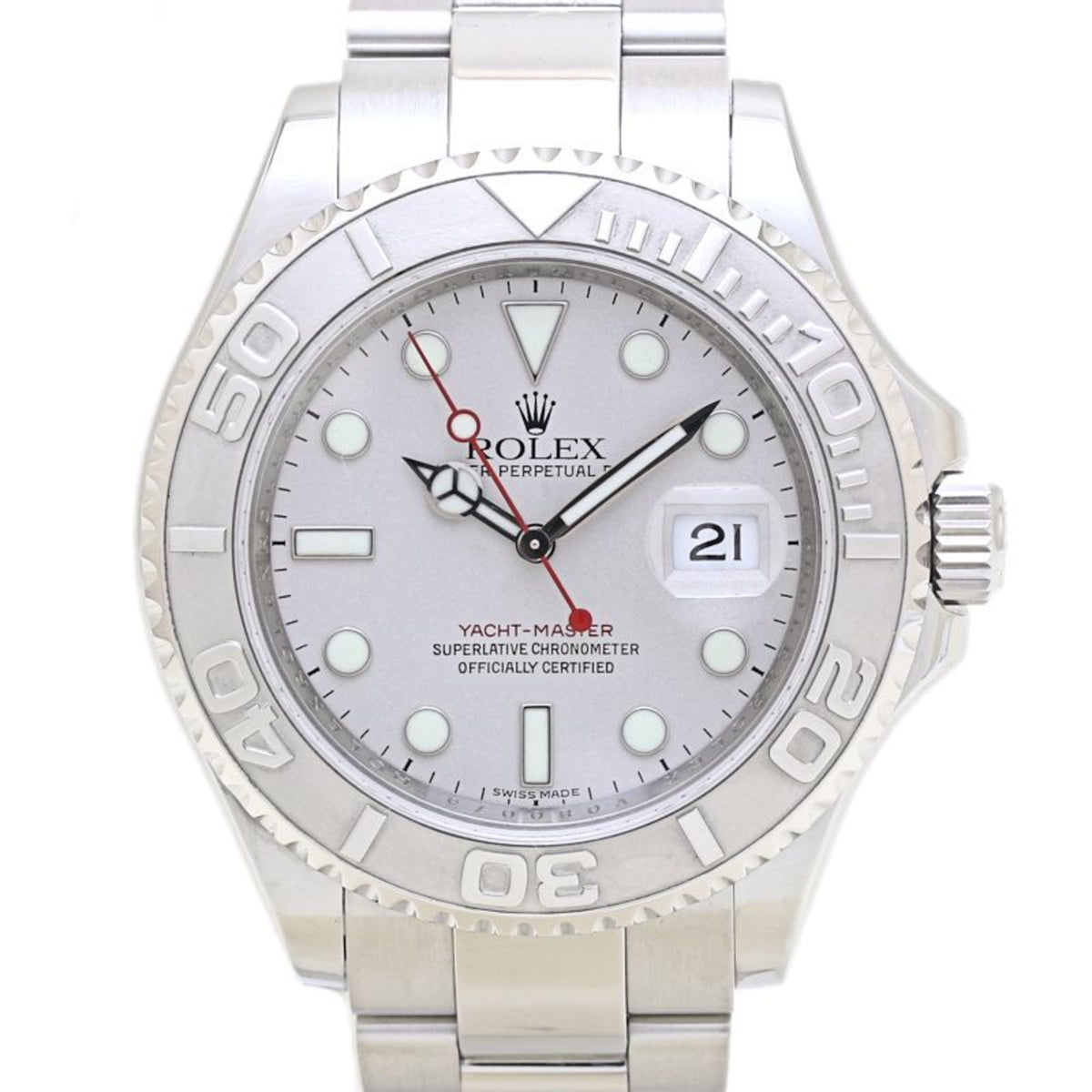 Pre-Owned ROLEX Rolex Yacht-Master Rolesium 16622 Stainless Steel xPt Platinum Men's 40011 Watch