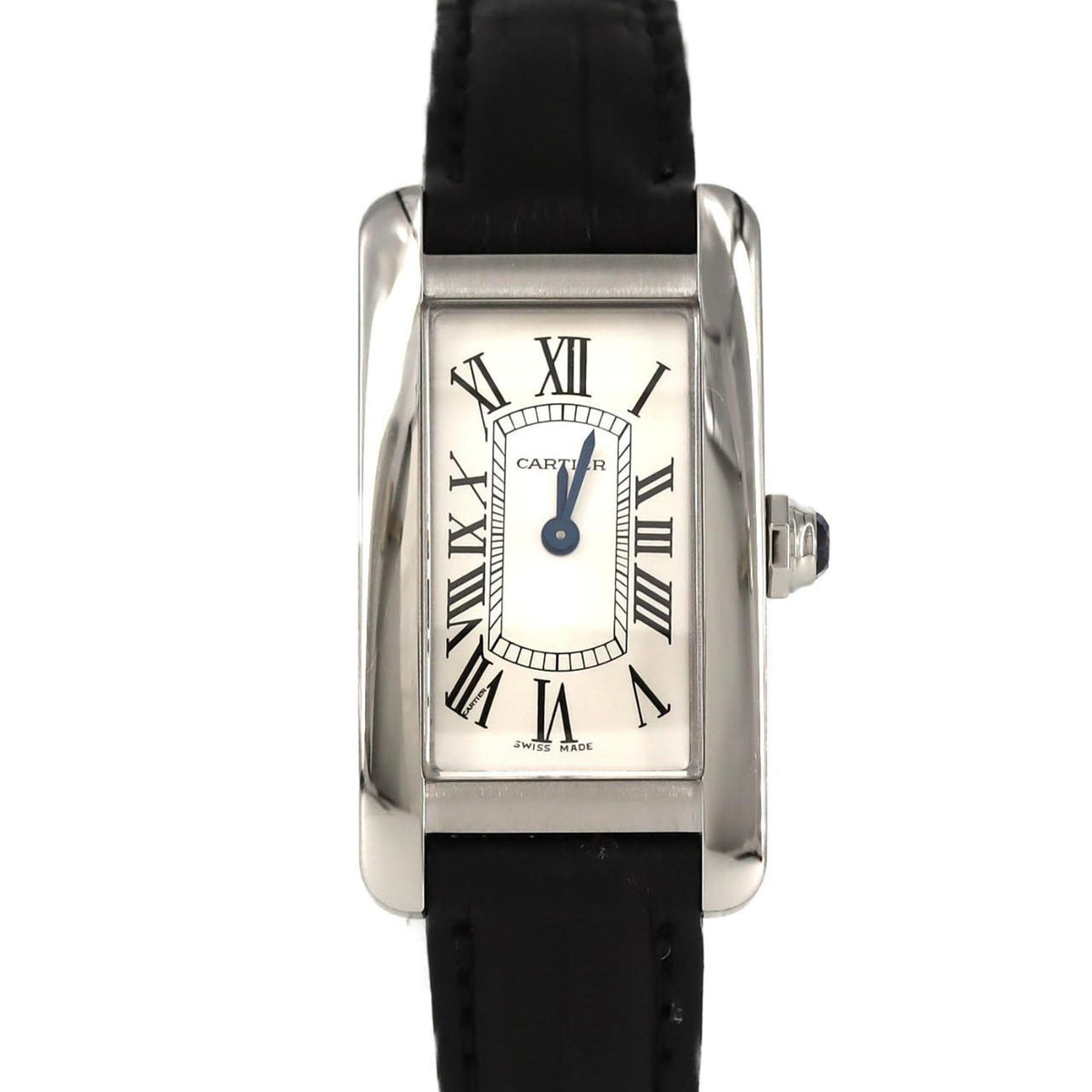 Pre-Owned Cartier Tank Am?ricaine SM WSTA0016 Stainless Steel Quartz Watch
