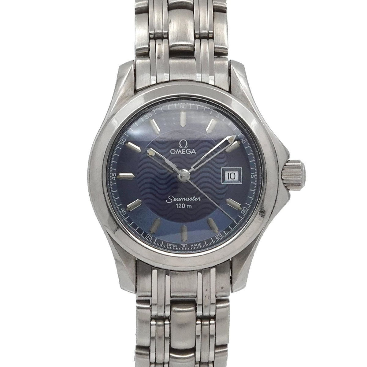 Pre-Owned OMEGA Seamaster 120 2581-81 Women's Watch with Date, Blue Quartz Movement