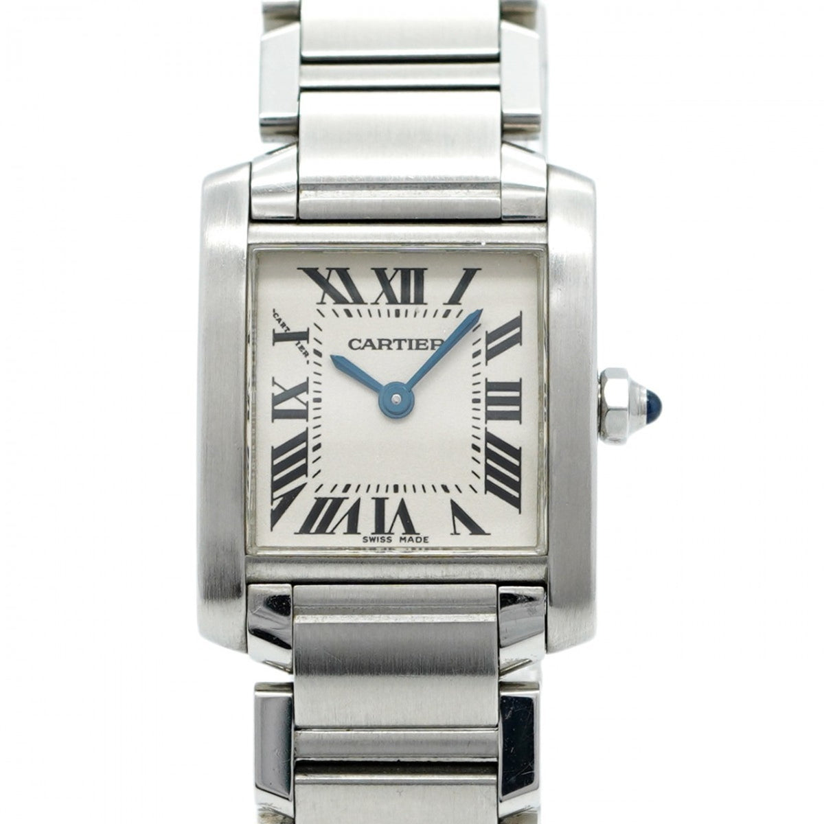 Pre-Owned Cartier Tank Fran?aise SM W51008Q3 Ivory Dial Women's Watch