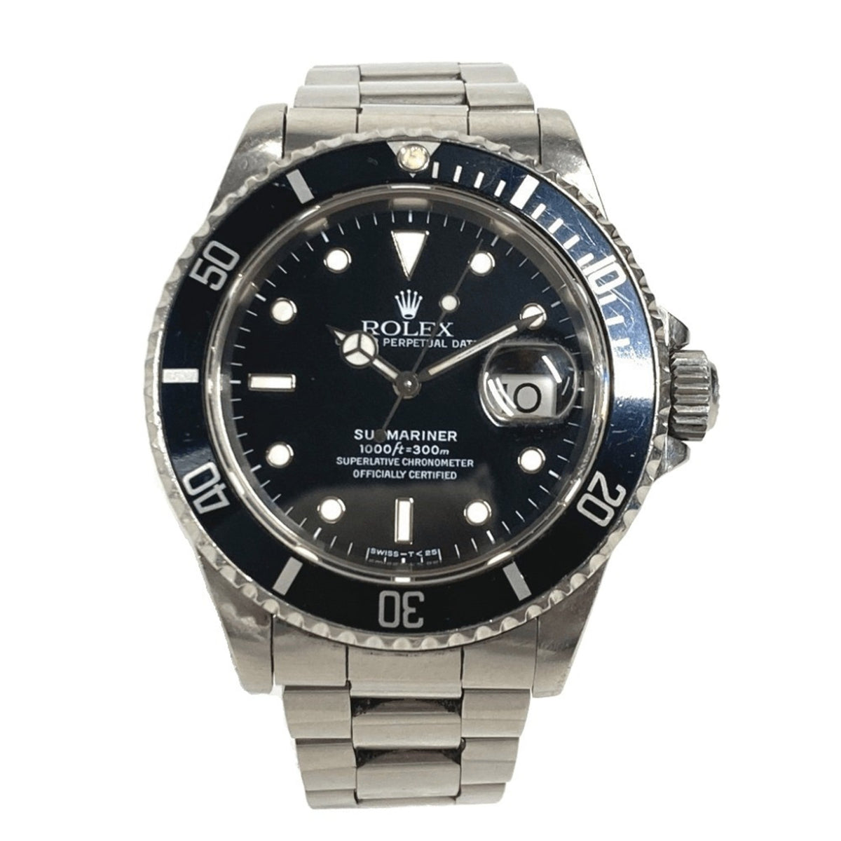 Pre-Owned ROLEX Rolex 16610 Submariner Date Men's Watch S Series SS Black