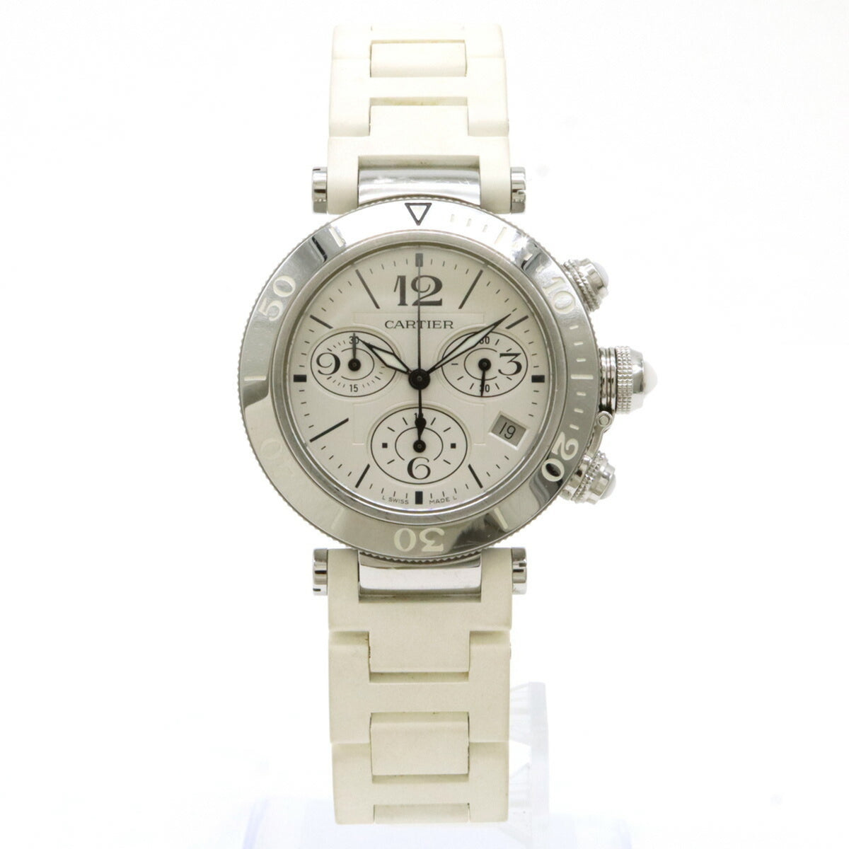 Pre-Owned Cartier Pasha Silver Dial AT Automatic Boys Ladies Unisex Watch W3140005