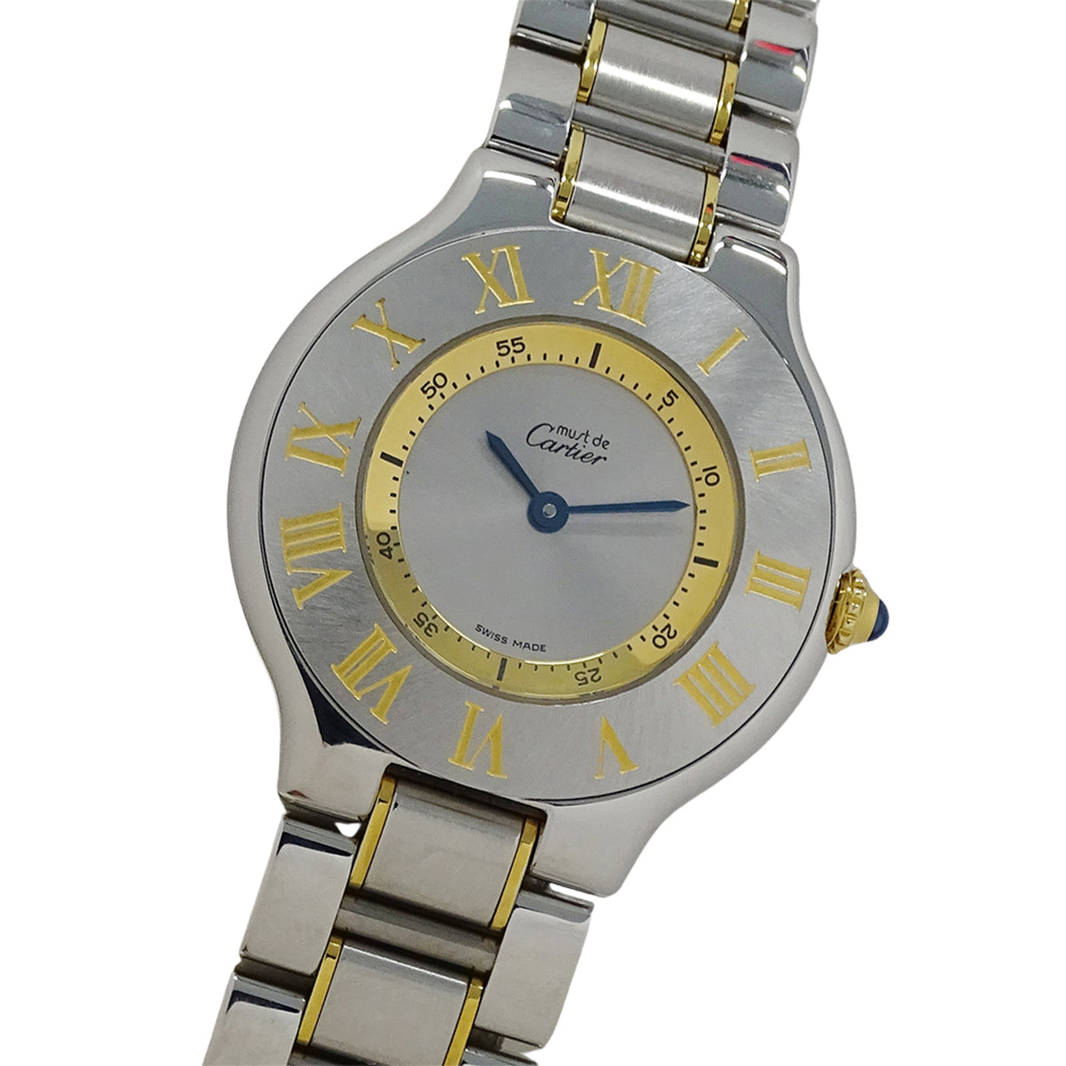 Pre-Owned Cartier watch boys brand Must 21 Vantianne quartz QZ stainless steel SS gold GP 1330 combination polished