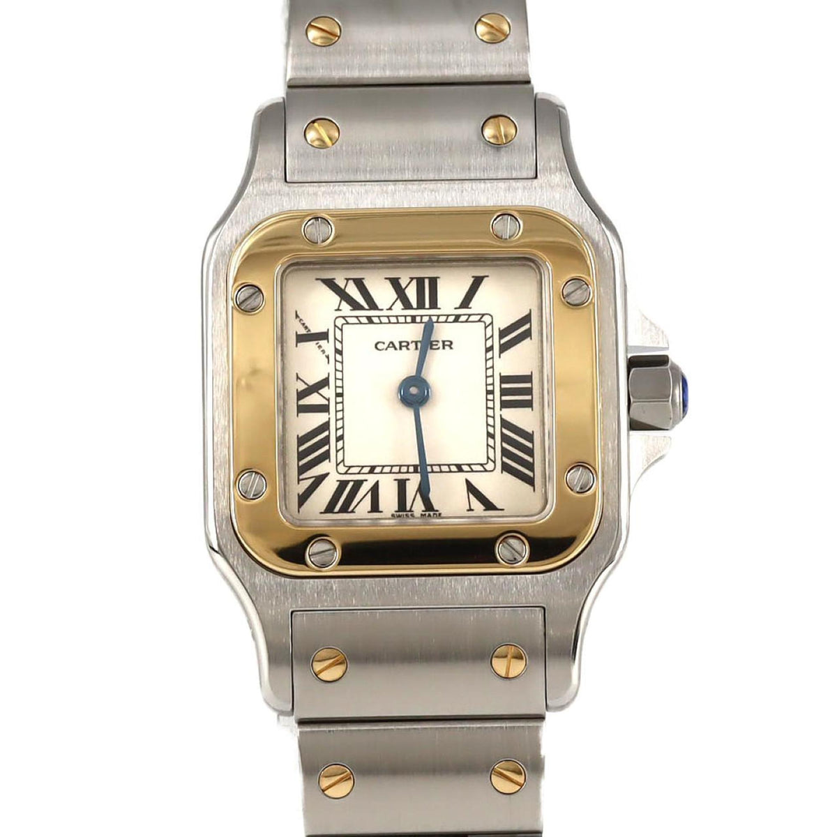 Pre-Owned Cartier Santos Galbe SM Two-tone W20012C4 SSxYG Quartz Watch