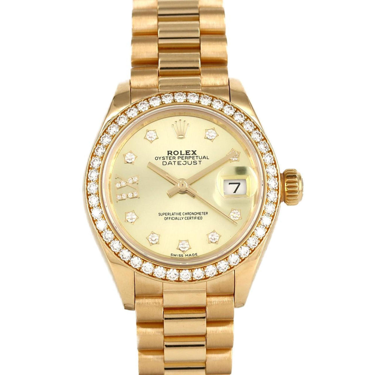 Pre-Owned Rolex Datejust 279138RBR YG Watch Automatic Random Number
