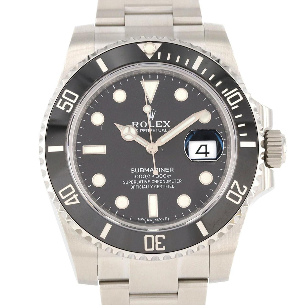 Pre-Owned Rolex Submariner Date 116610LN Stainless Steel Automatic Watch with Random Number
