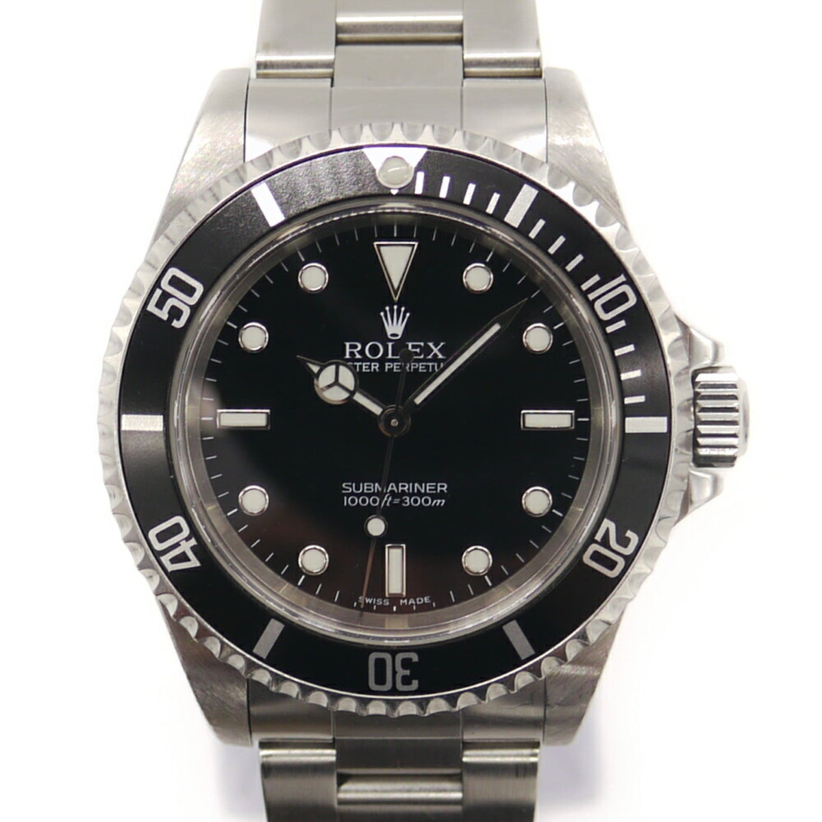 Pre-Owned ROLEX Rolex Submariner 14060M Automatic K-series Diver's Watch Black Dial
