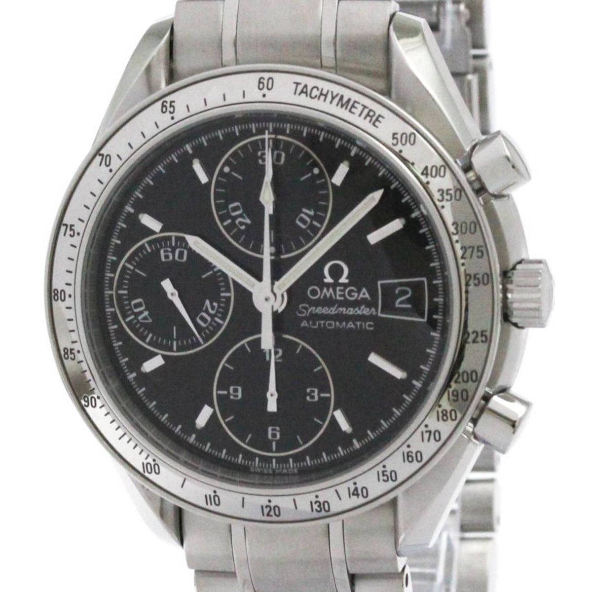 Pre-Owned OMEGA Speedmaster Date Steel Automatic Mens Watch 3513.50 Polished