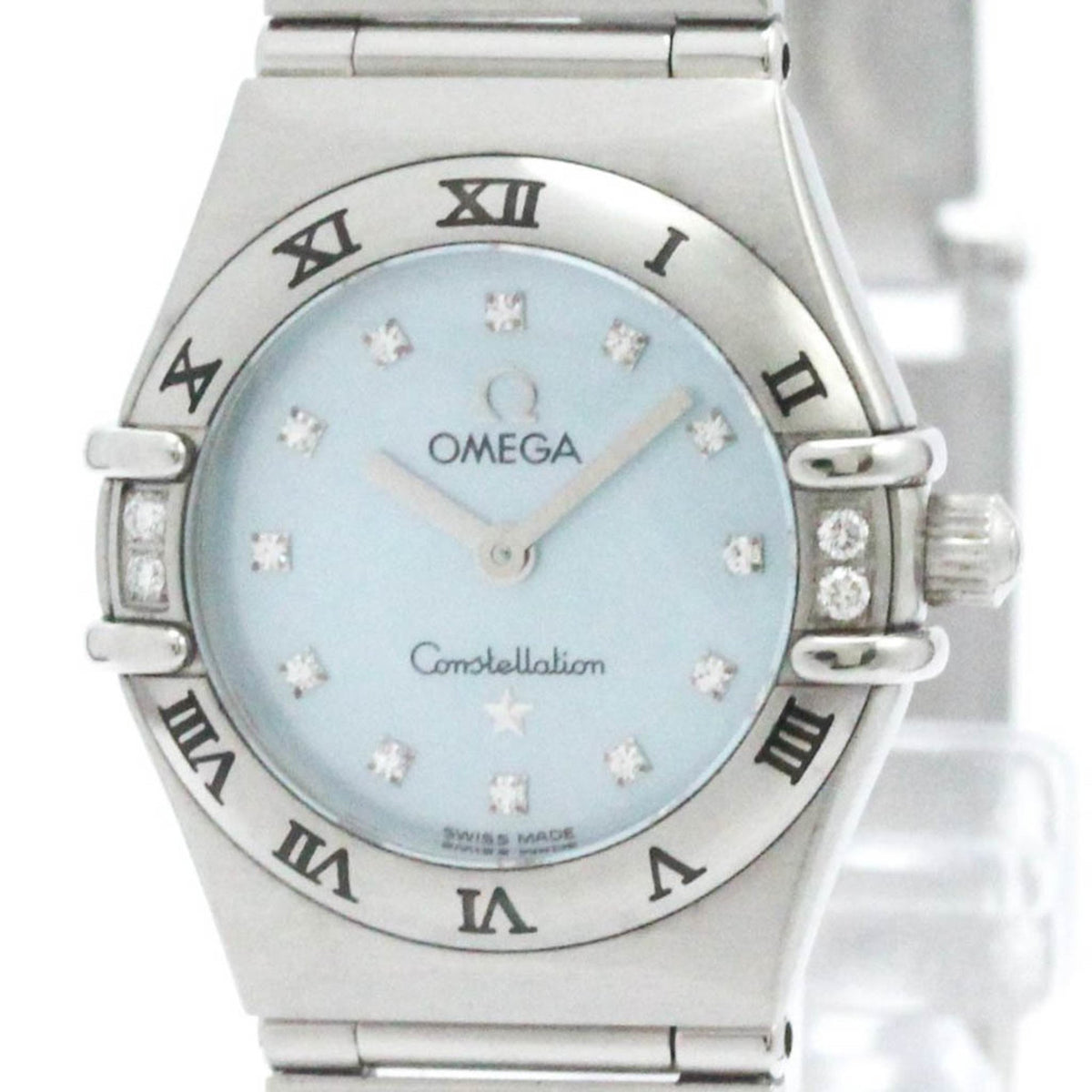 Pre-Owned OMEGA Constellation Diamond MOP Dial Quartz Steel Ladies Watch 1567.86 BF578789