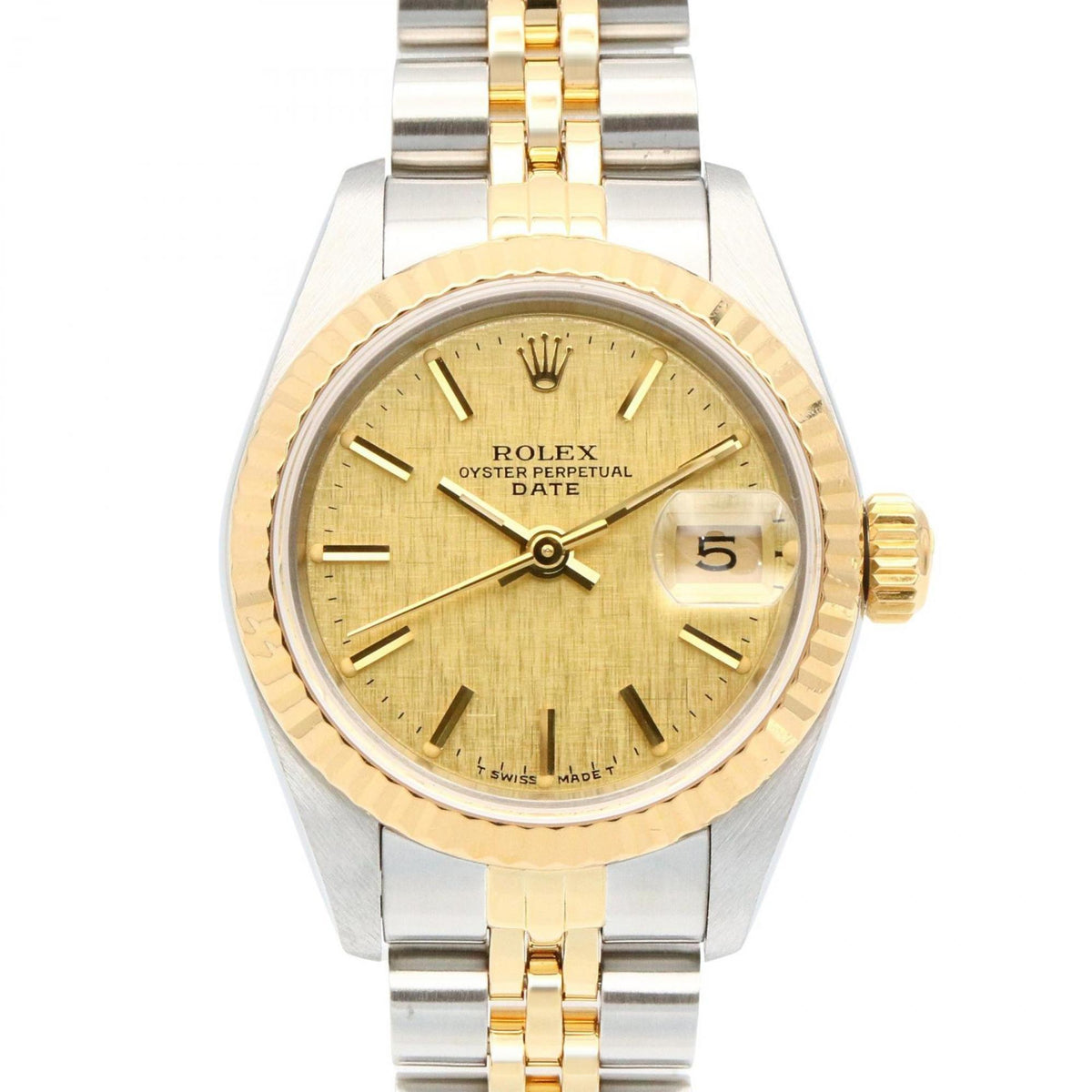 Pre-Owned Rolex Datejust No. 89, 18K Yellow Gold and Stainless Steel, Women's Watch, Gold, 69173