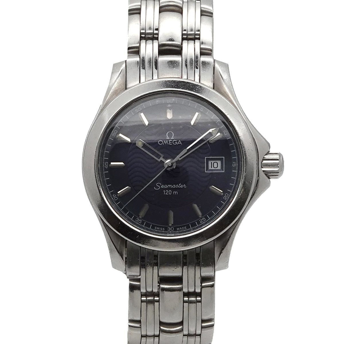 Pre-Owned OMEGA Seamaster 120 Women's Watch 2571 81 Date Blue Quartz