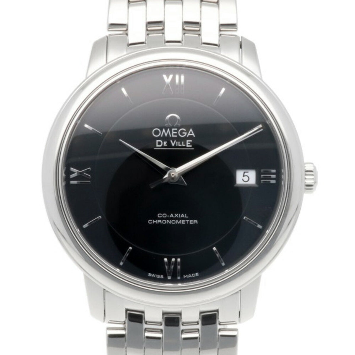 Montre Omega De Ville Prestige d'occasion en acier inoxydable 42410372001001, automatique, pour homme, révisée