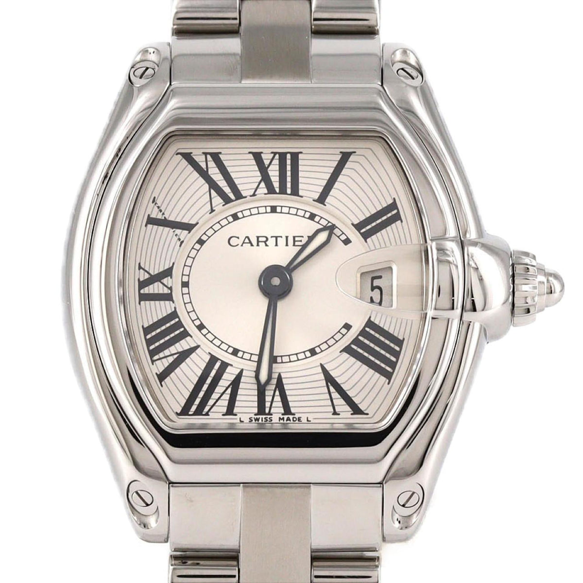 Pre-Owned Cartier Roadster SM W62016V3 Stainless Steel Quartz Watch