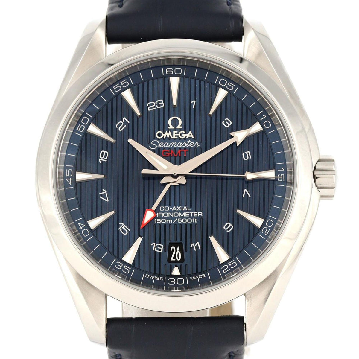 Pre-Owned Omega Seamaster Aqua Terra GMT 231.13.43.22.03.001 Stainless Steel Automatic Watch