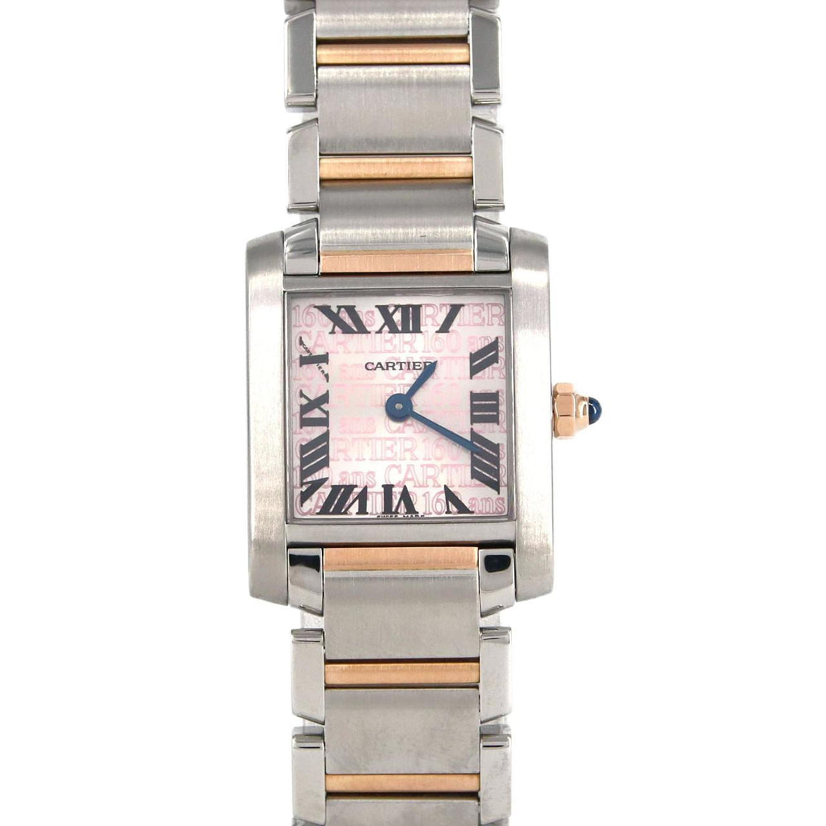 Montre-bracelet à quartz Cartier Tank Francaise SM PG Combi 160e anniversaire W51036Q4 SSxPG d'occasion