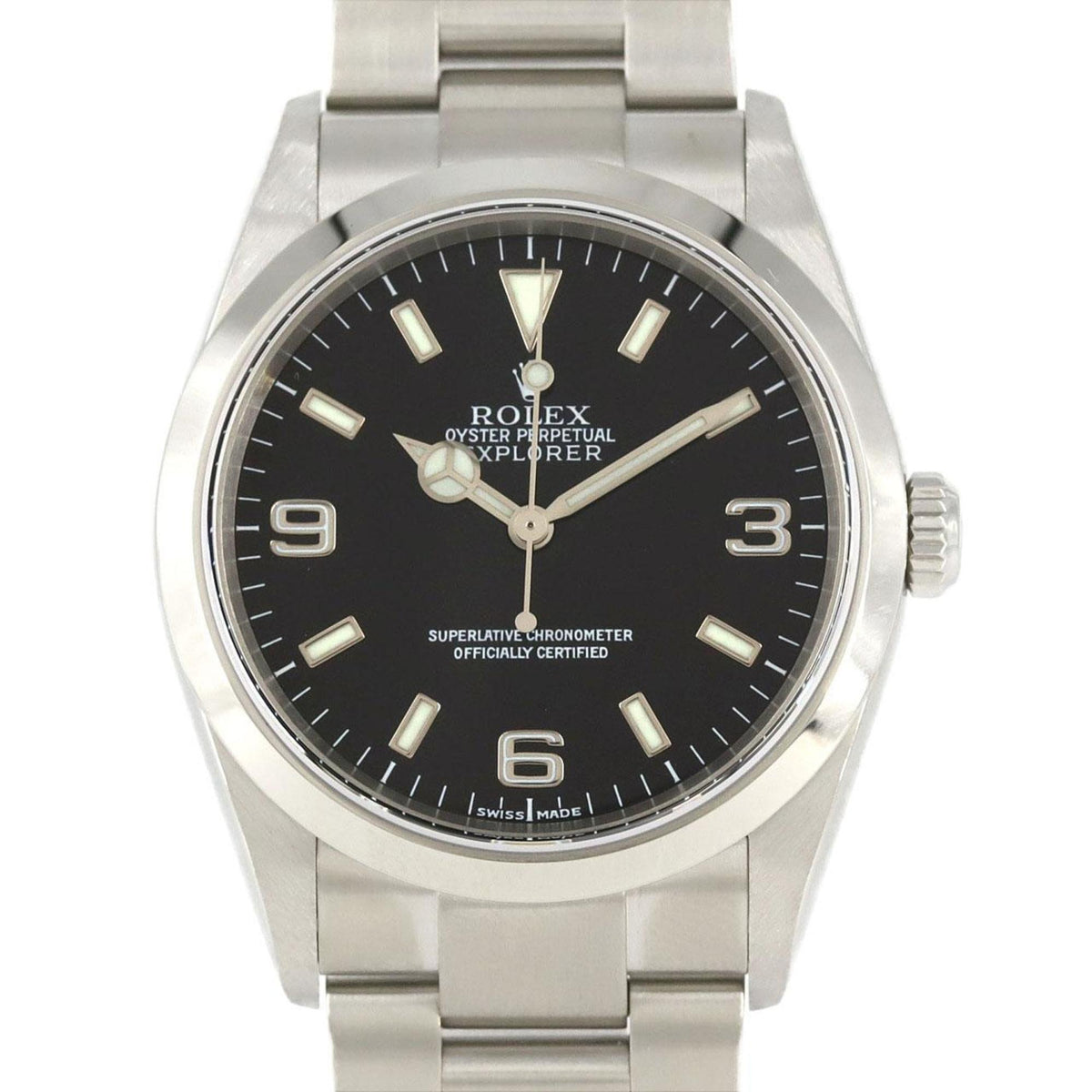 Pre-Owned Rolex Explorer I 114270 Stainless Steel Automatic Watch, K Series