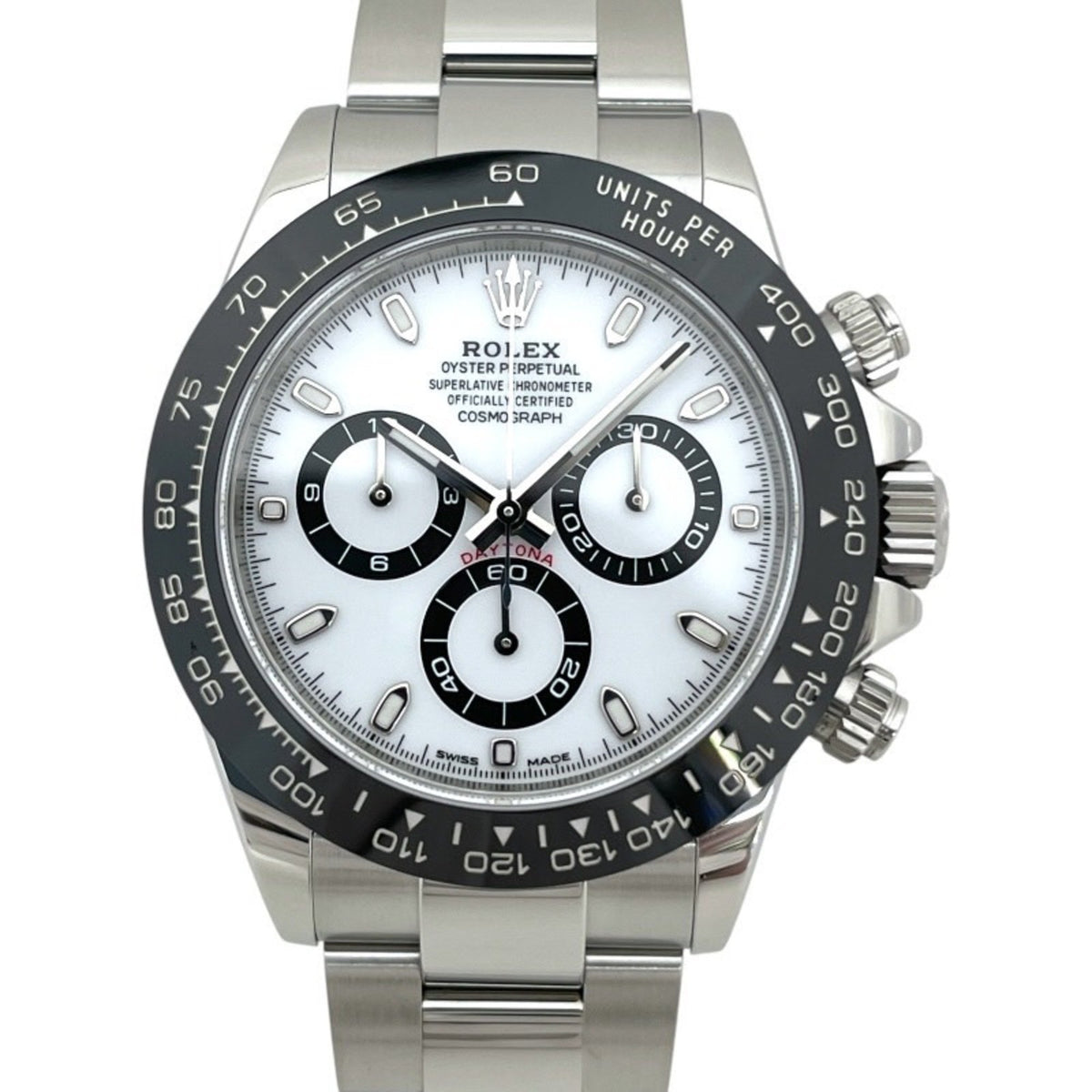 Pre-Owned ROLEX Cosmograph Daytona 116500LN Stainless Steel Men's Watch, Random Number, 2019 Warranty, White Dial, Automatic