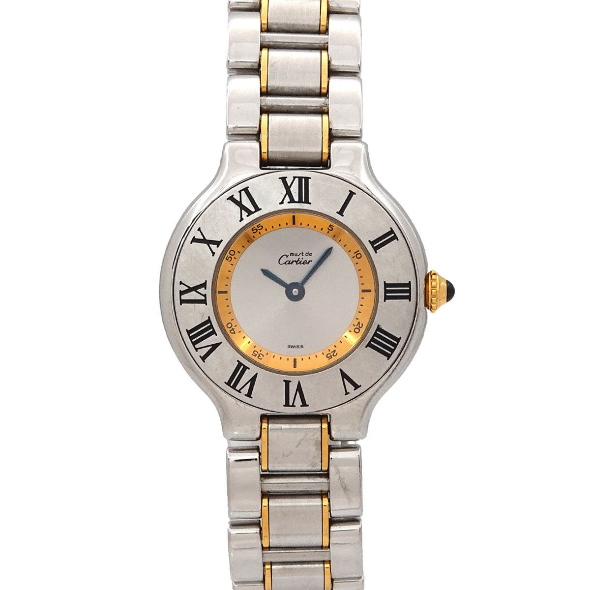 Pre-Owned Cartier Must 21 Vantianne Two-tone Watch W10075R6 Women's Silver Quartz