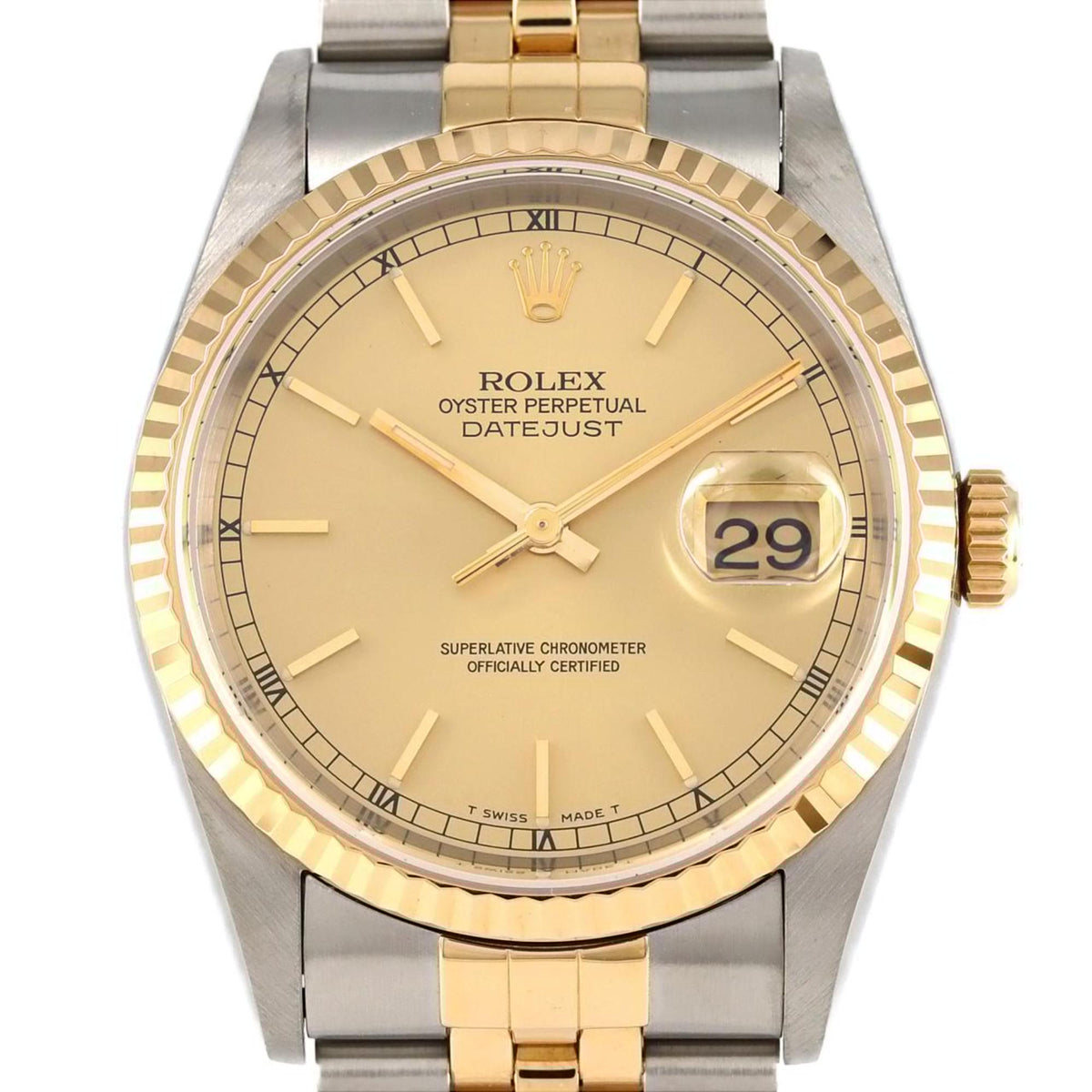 Pre-Owned Rolex Datejust 16233 SSxYG Automatic Watch, K-Serial