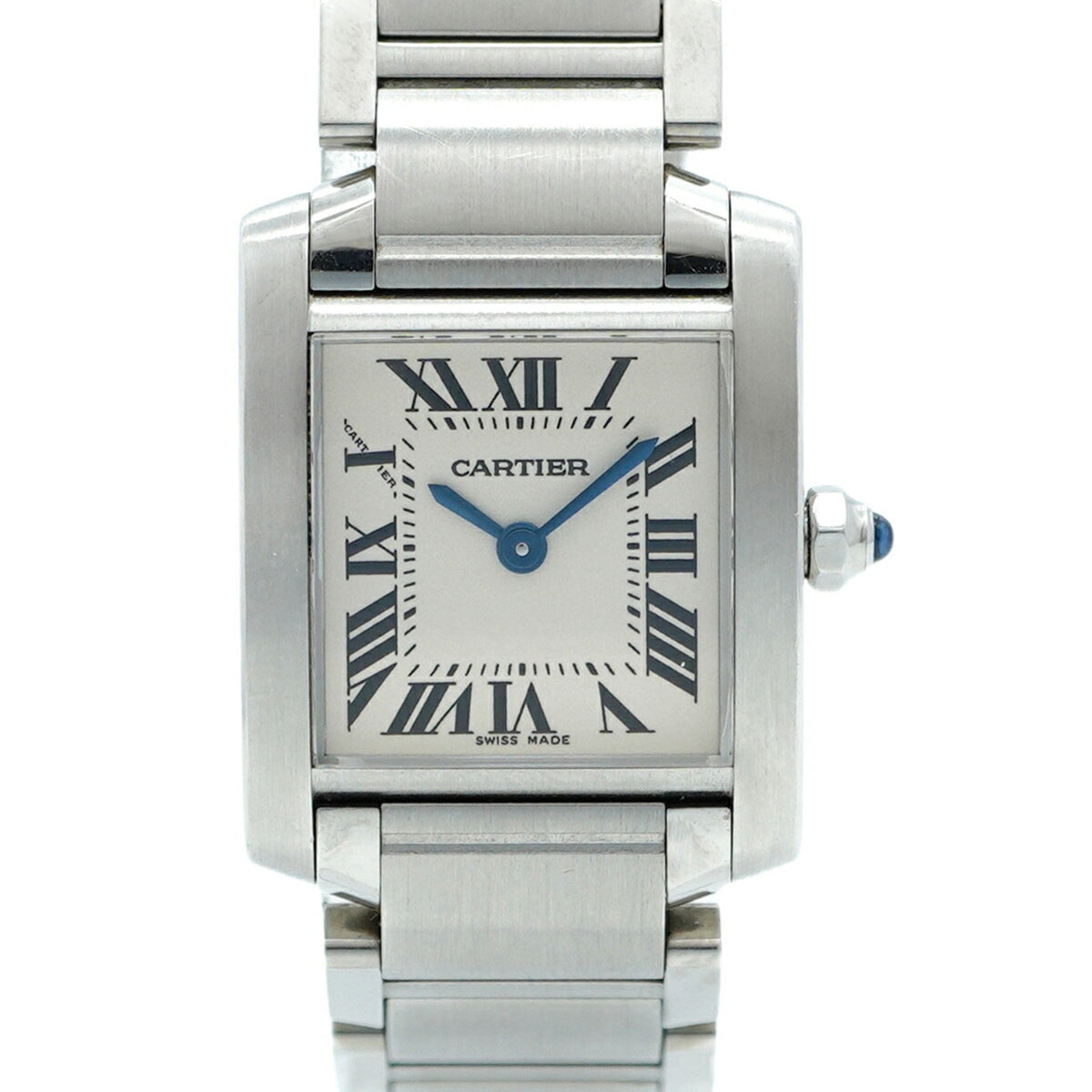 Pre-Owned Cartier Tank Fran?aise SM W51008Q3 Ivory Dial Women's Watch