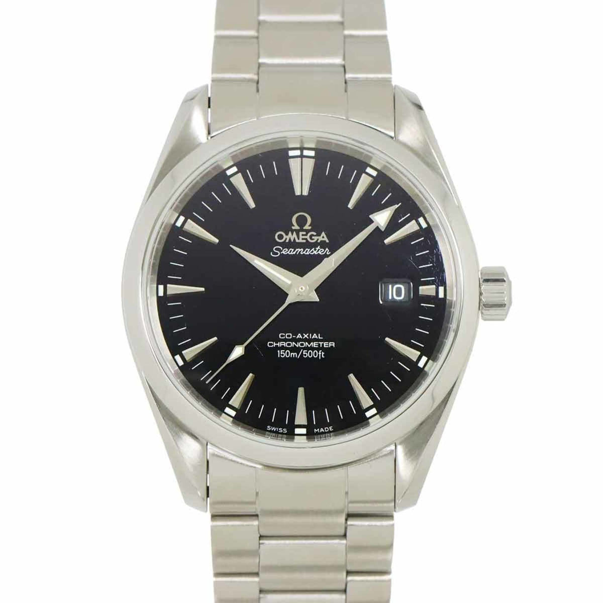 Pre-Owned OMEGA Seamaster Aqua Terra Co-Axial 2503 50 Men's Watch with Date Display, Black, Automatic,