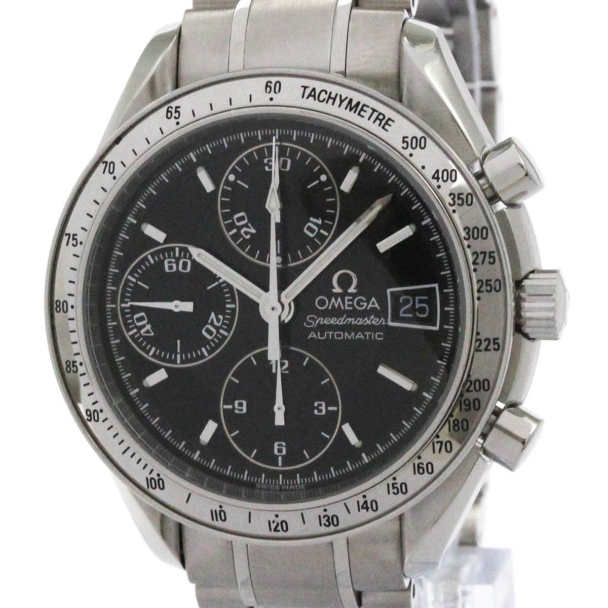 Pre-Owned OMEGA Speedmaster Date Steel Automatic Mens Watch 3513.50 Polished