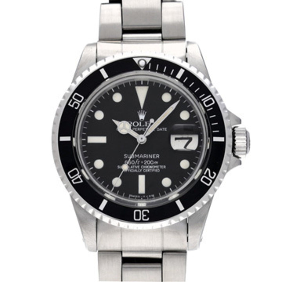 Pre-Owned Rolex Submariner 4-Dial Antique 1680 No. 23 (Manufactured circa 1970) Black Men's Automatic Watch