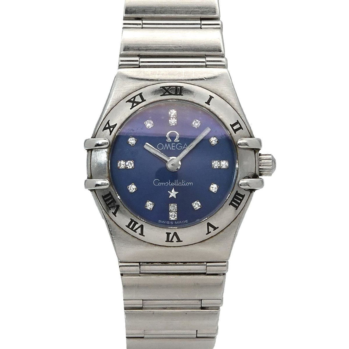 Pre-Owned OMEGA Constellation Mini Cindy Crawford Limited Edition 1999 Pieces 1563 86 Women's Watch 16P Diamond Blue Quartz