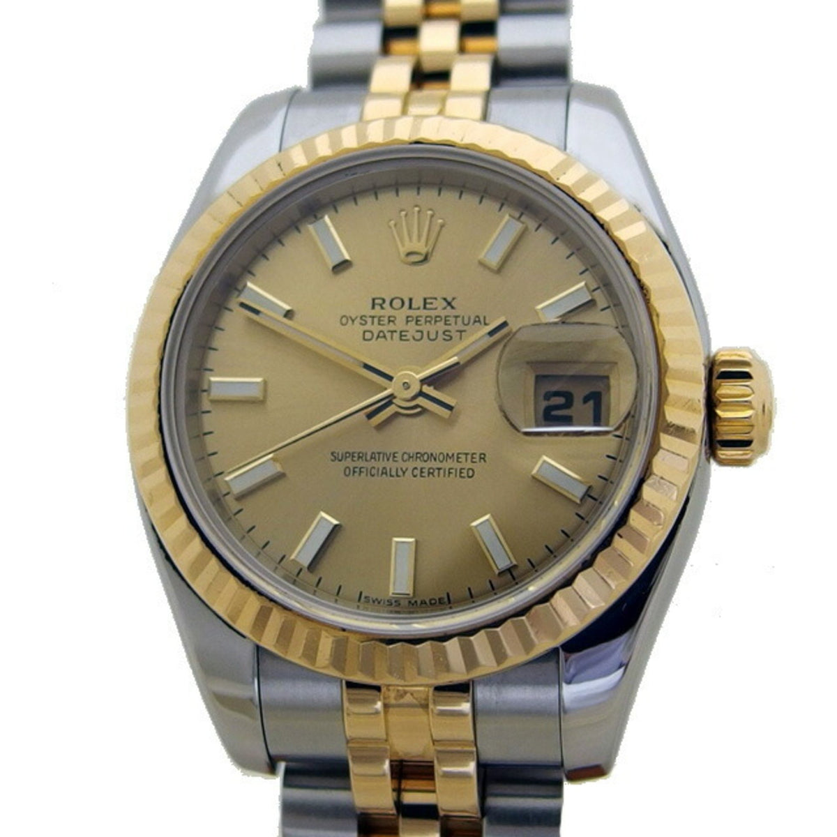 Pre-Owned Rolex Datejust 18K Yellow Gold and Stainless Steel Women's Watch 179173