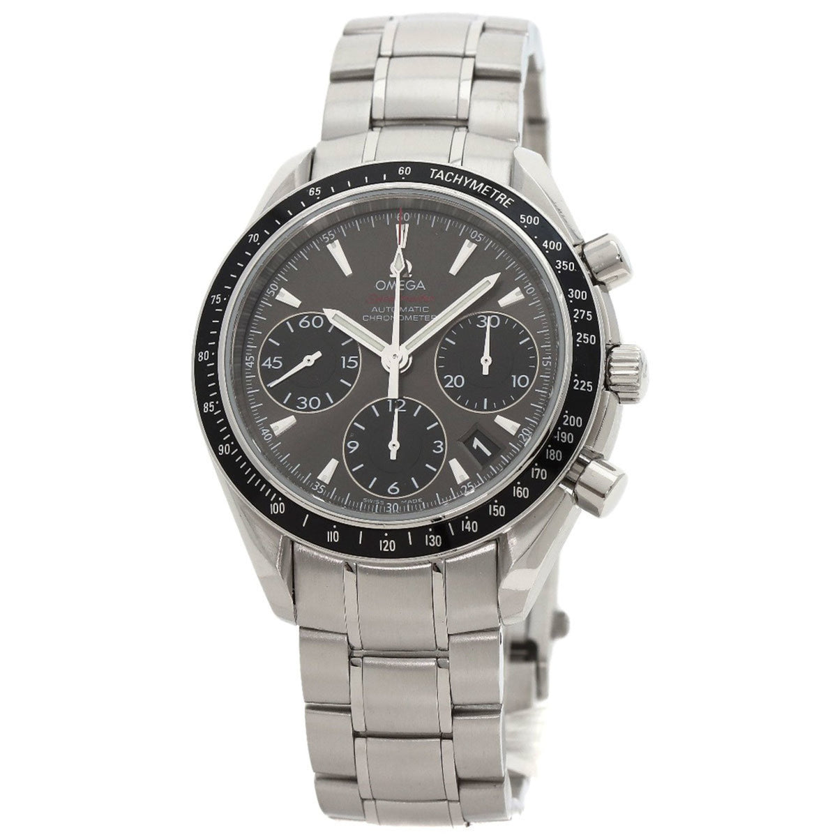 Montre Omega Speedmaster Date d'occasion pour homme, modèle 323.30.40.40.06.001, en acier inoxydable
