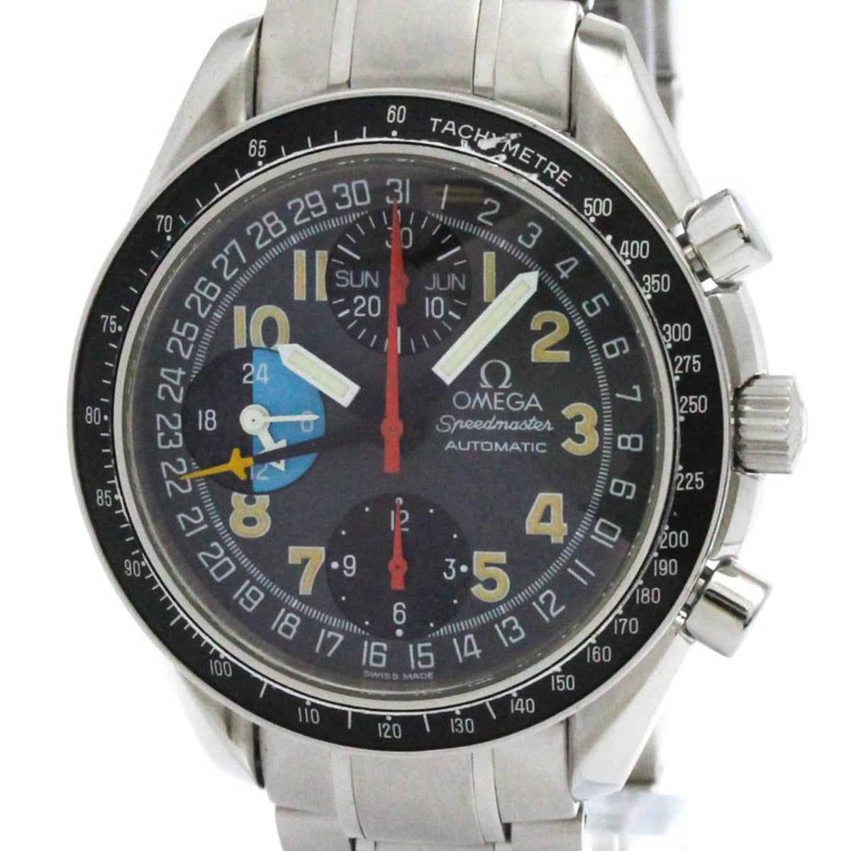 Pre-Owned OMEGA Speedmaster Mark 40AM/PM Steel Automatic Watch 3520.53 Polished