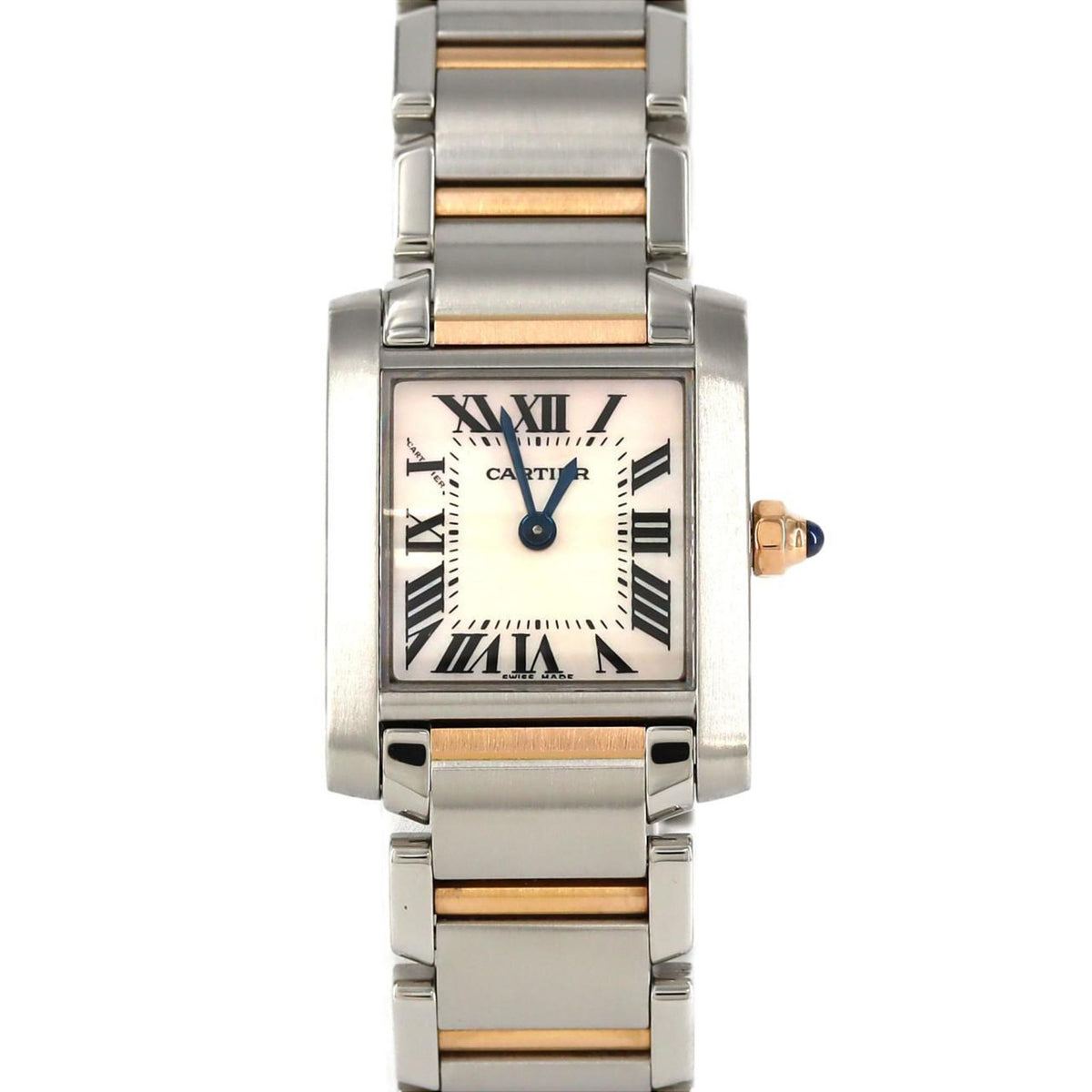 Pre-Owned Cartier Tank Francaise SM PG Combi W51027Q4 SSxPG Wristwatch Quartz