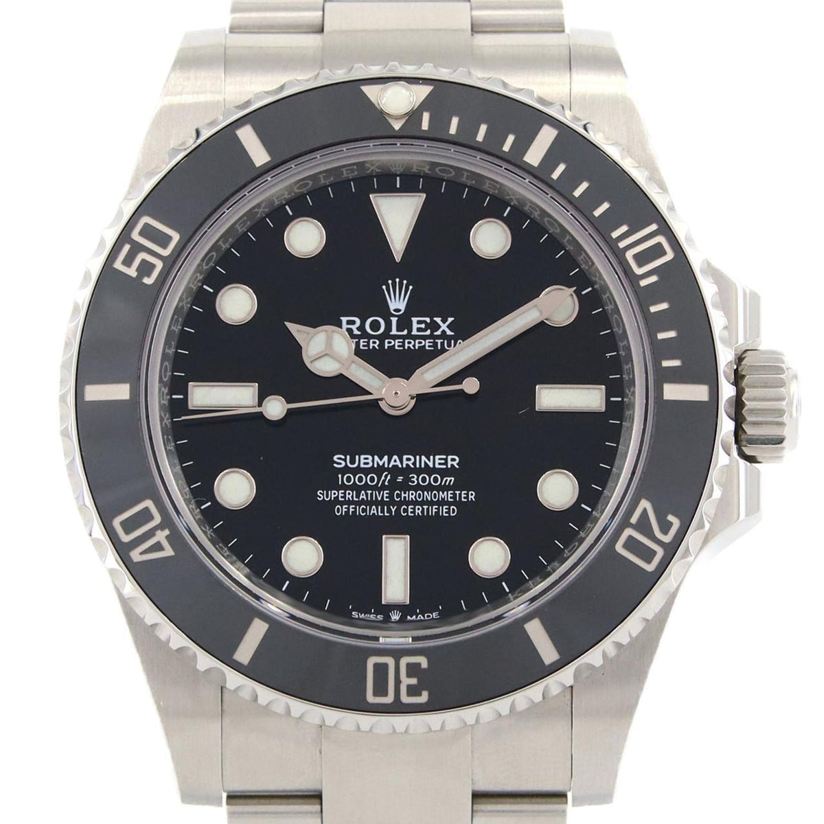 Pre-Owned Rolex Submariner 124060 Stainless Steel Automatic Watch, Random Number