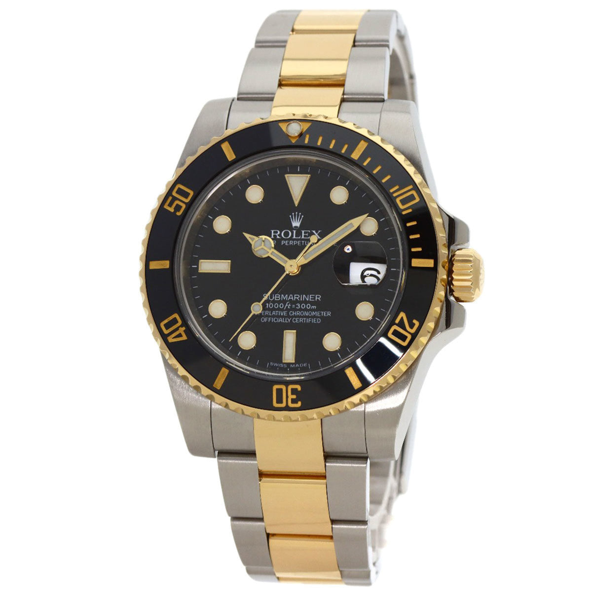 Pre-Owned Rolex 116613LN Submariner Date Watch Stainless Steel SSxK18YG Men's ROLEX