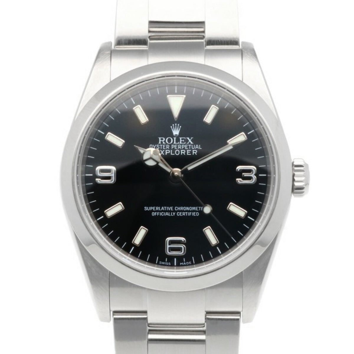 Pre-Owned Rolex Explorer 1 Oyster Perpetual Watch Stainless Steel 114270 Automatic Men's ROLEX D Serial 2005 Model