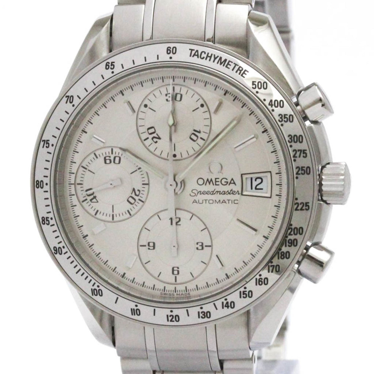 Pre-Owned OMEGA Speedmaster Date Steel Automatic Mens Watch 3513.30 Polished