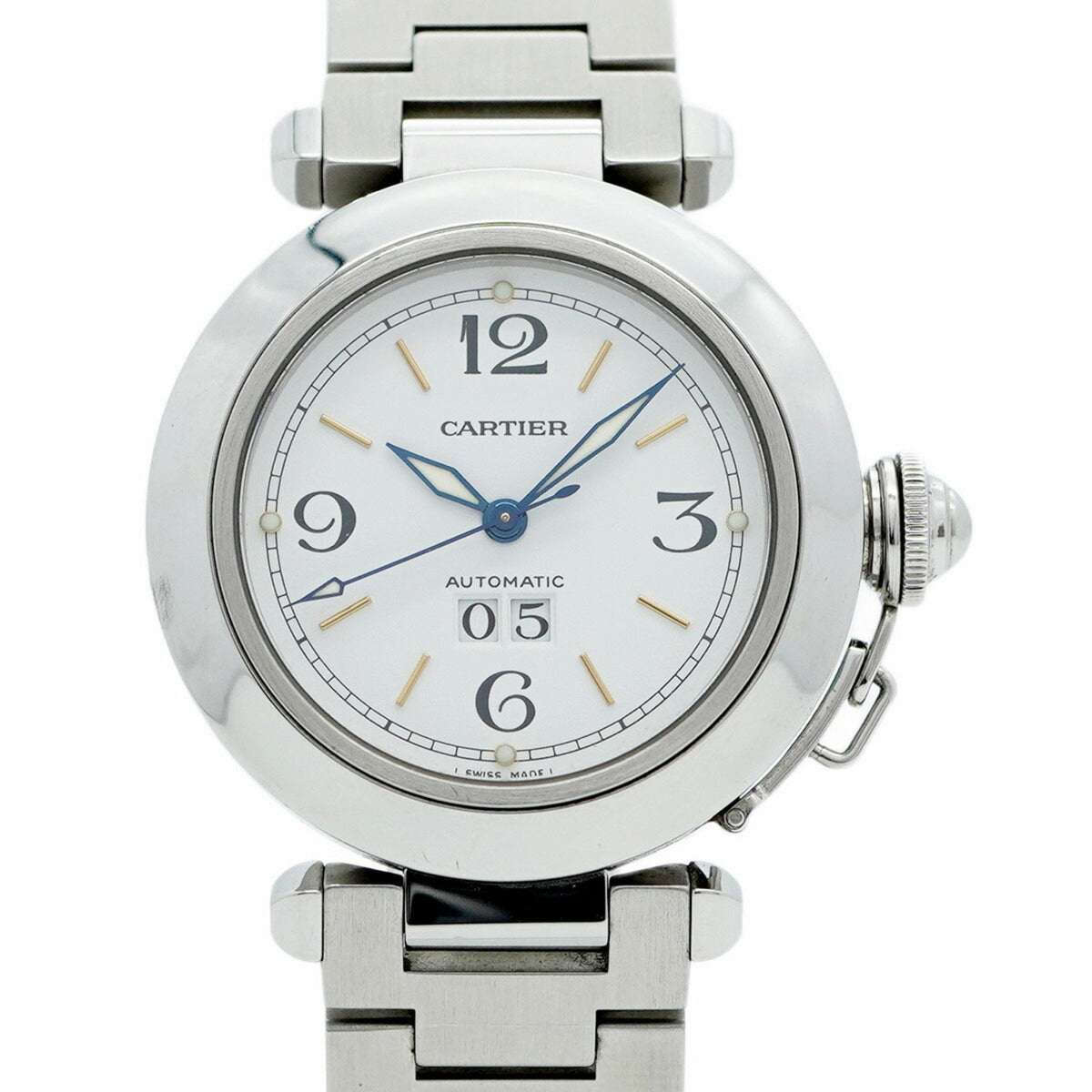 Pre-Owned Cartier Pasha W31044M7 White Dial Men's Watch