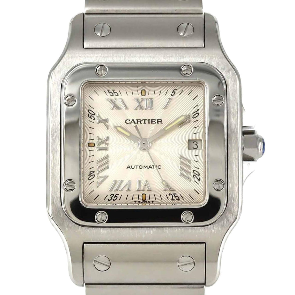Pre-Owned Cartier Santos Galbe LM W20040D6 Stainless Steel Automatic Watch