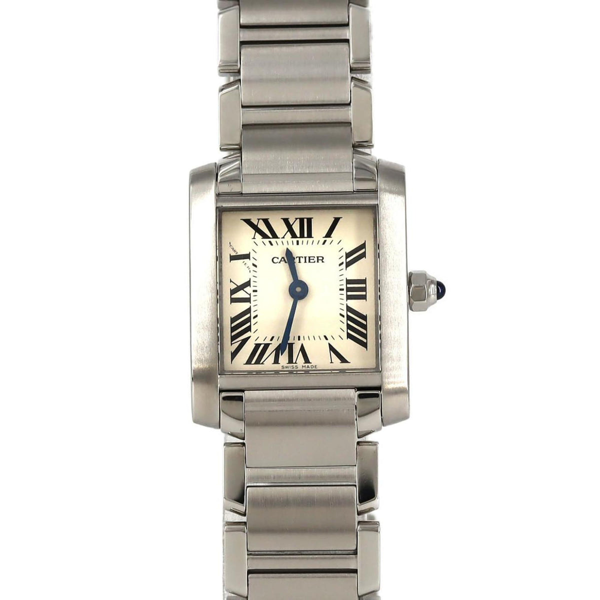 Pre-Owned Cartier Tank Fran?aise SM W51008Q3 Stainless Steel Quartz Watch