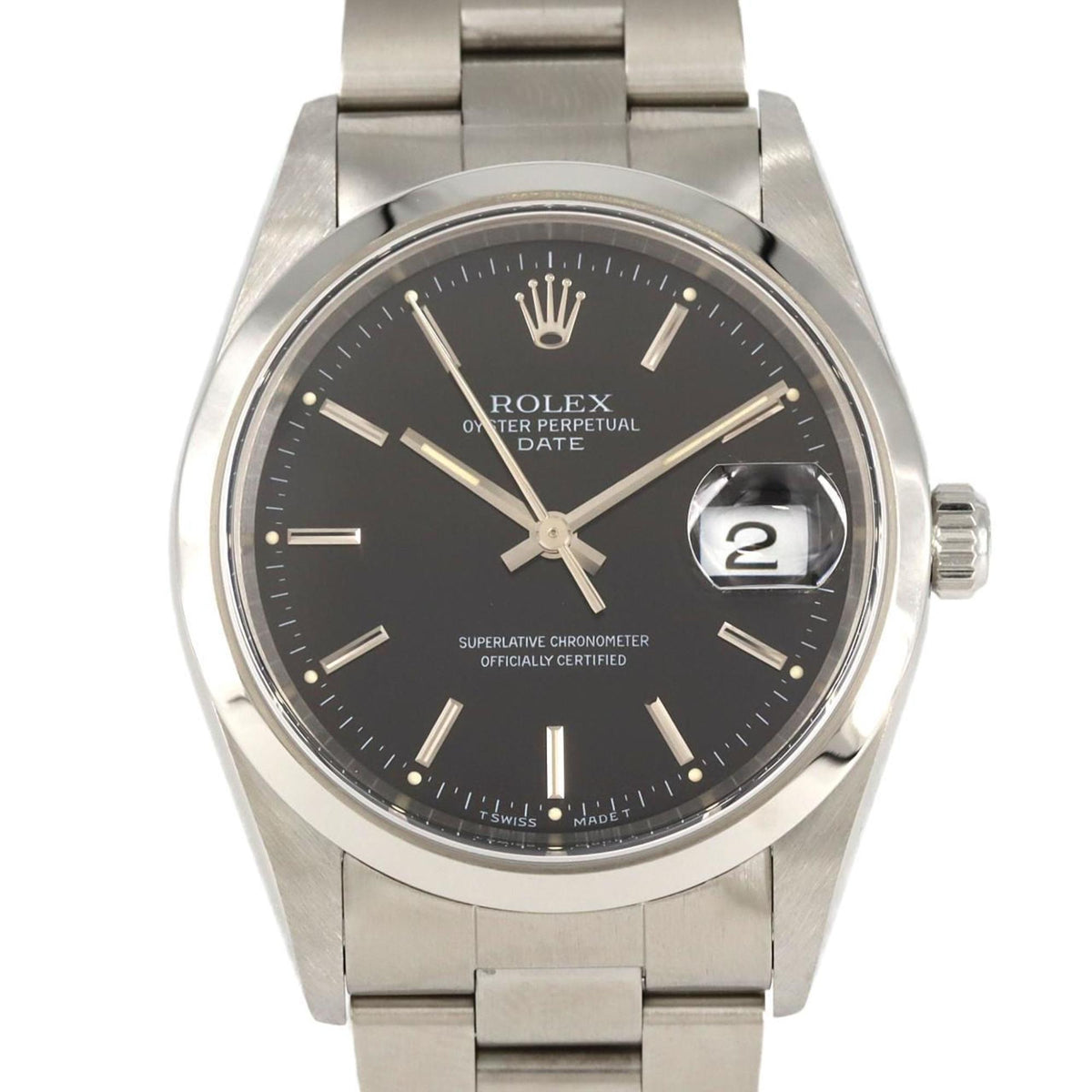 Pre-Owned Rolex Oyster Perpetual Date 15200 Stainless Steel Automatic Watch, U-Serial Number