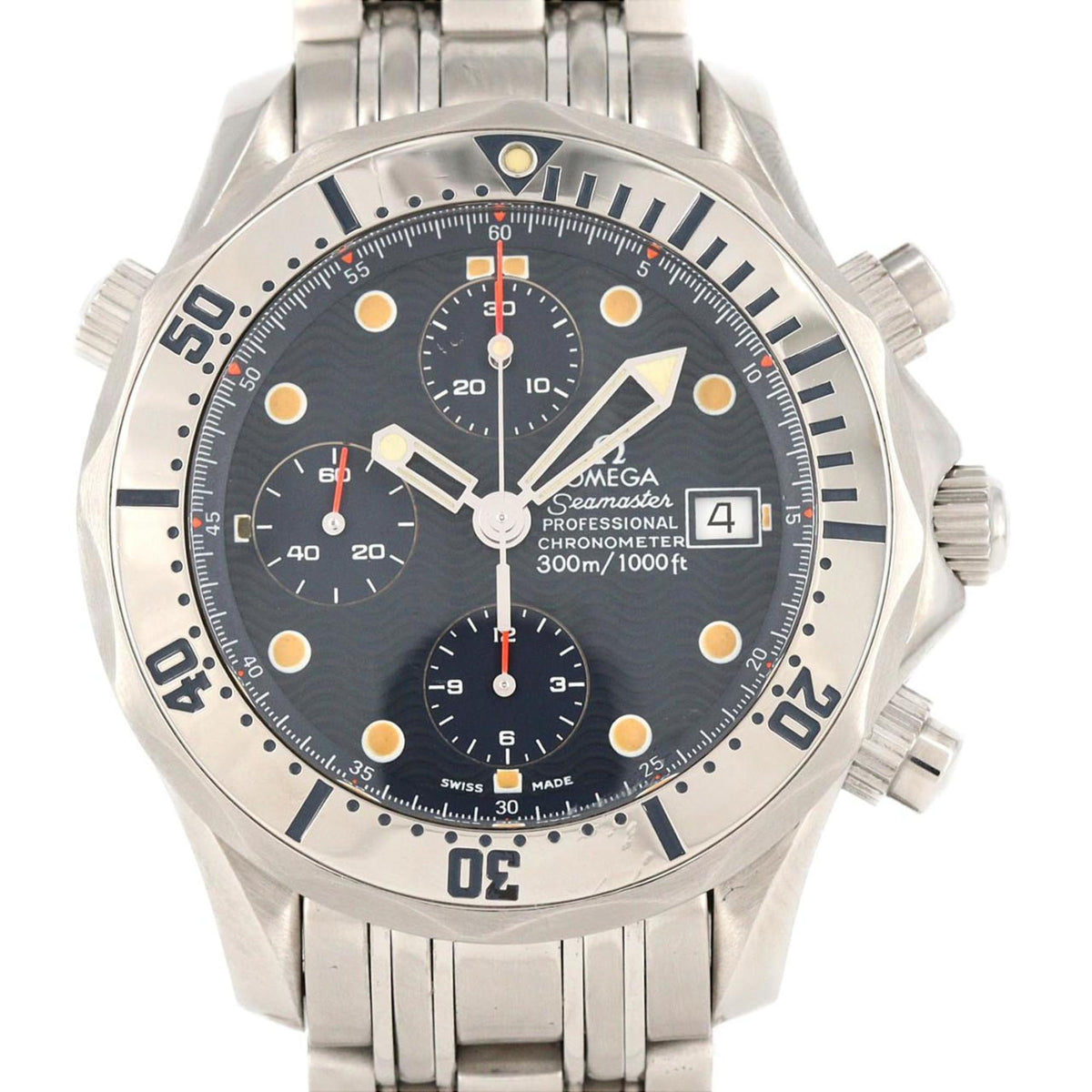Pre-Owned Omega Seamaster Pro Chronograph 2598.80 Stainless Steel Automatic Watch